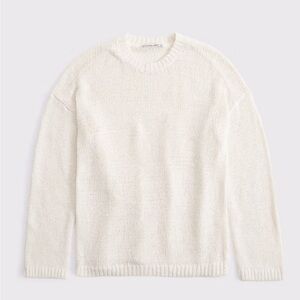 Abercrombie open stitch textural crew sweater